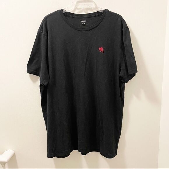 Express Black Lion Slub Cotton T-Shirt- Size XXL - Picture 1 of 4